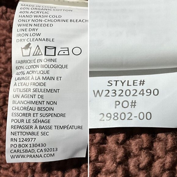 Organic Cotton Blend Nemma Long Sleeve Sweater In Flannel PrAna 1X - Picture 10 of 12